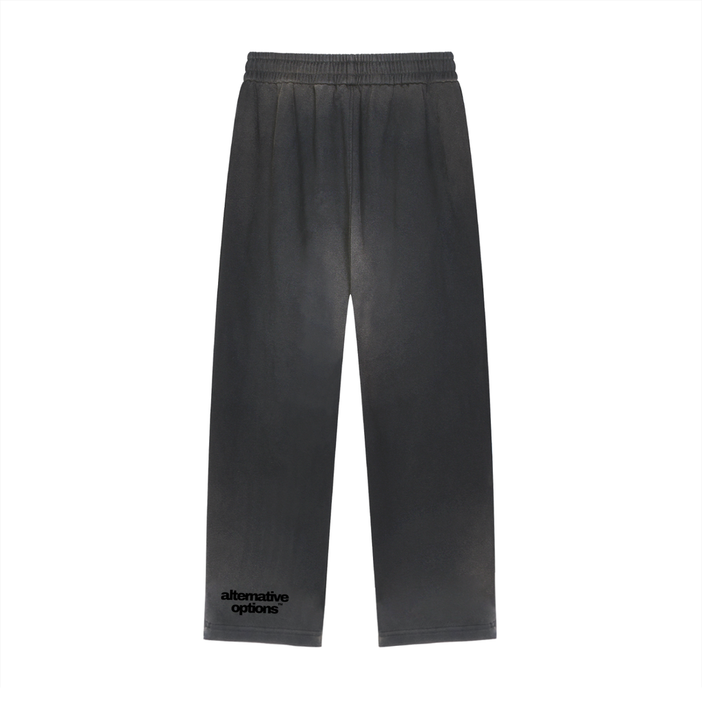 Sun Fade Raw Edge Straight-Leg Sweatpants