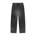 Sun Fade Raw Edge Straight-Leg Sweatpants