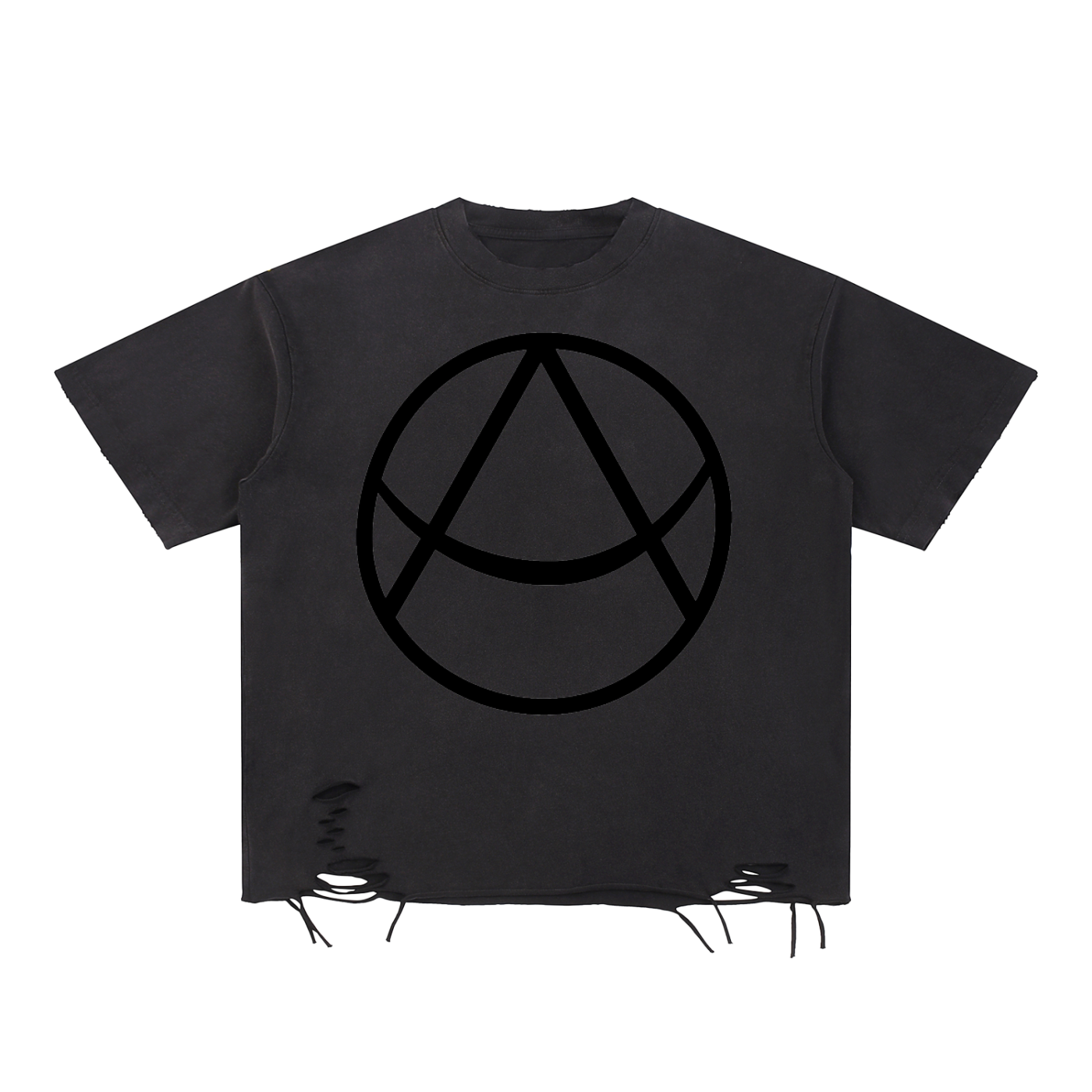 Snow Washed Raw-Hem T-Shirt