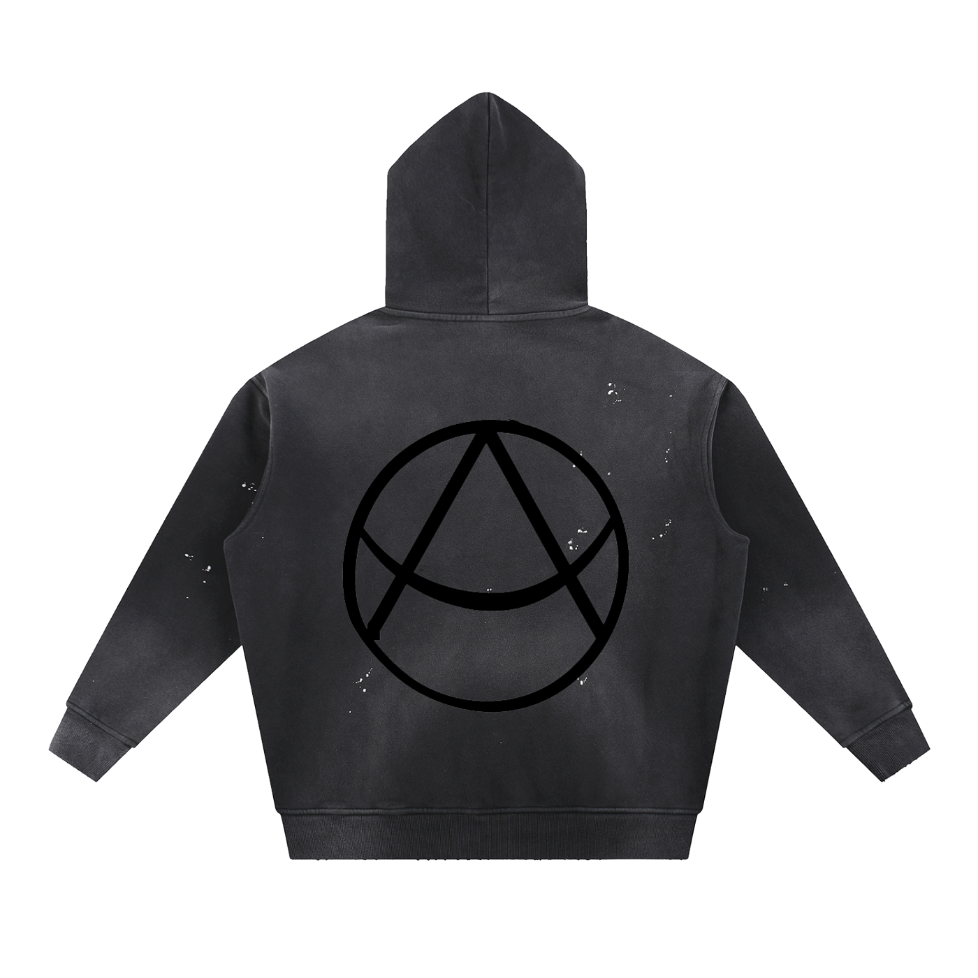 Vintage Washed Frayed Fleece Hoodie